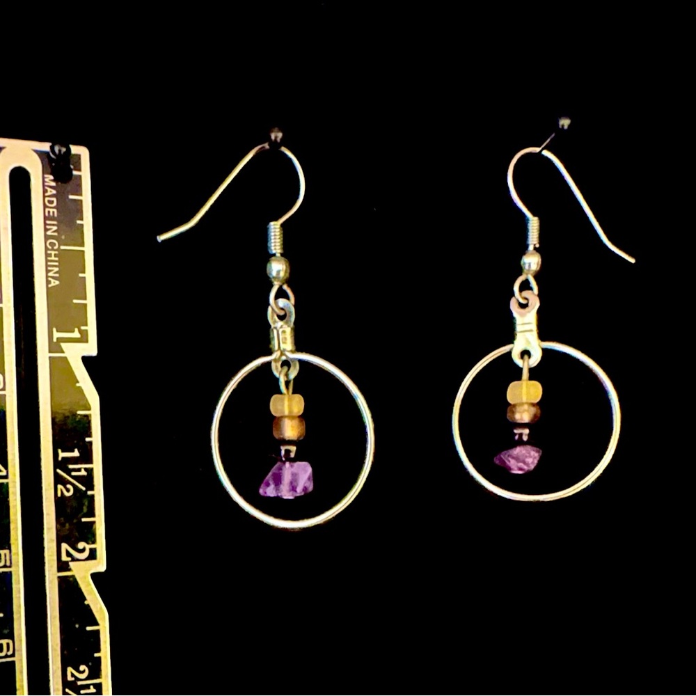 Silver and Semi-Precious Stone Earrings